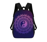sinyumoney Yin Yang Mandala Sac À Dos Enfant, Cartable, Sacs À Dos Scolaires Imprimés En 3D Pour Élèves Du Primaire Et Du Collège, Cadeau D'anniversaire Pour Adolescents 17inch