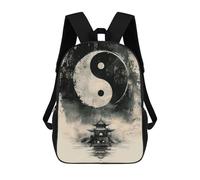 sinyumoney Yin Yang Temple Sac À Dos Imprimé En 3D Pour Enfants, Sac D'école Grande Capacité, Sac De Voyage, Sac À Livres, Sac À Dos Scolaire Pour Enfants 17inch