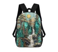 sinyumoney Yosemite Kintsugi Falls Sac À Dos Avec Poche, Sacs À Dos Imprimés En 3D, Sacs De Voyage, Sacs À Livres, Sacs D'école Pour Enfants 17inch