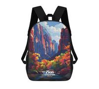 sinyumoney Zion National Park Landscape Art Sacs À Dos Imprimés En 3D Pour Enfants, Sacs D'école Tendance Pour Garçons, Sacs De Voyage, Sacs Scolaires Pour Élèves Du Primaire 17inch