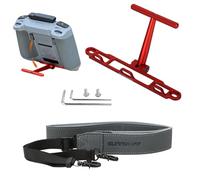 Sinyutia Support portatif avec lanière pour contrôleur DJI RC/RC2 Rouge | Support de poignée en alliage d'aluminium pour DJI Mini 5/4/3 Pro/Mavic 4 Pro/NEO 2/Air 3s/Flip - Accessoires RC2