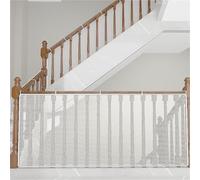 Sinyuyong Barrière for escaliers - Garde-Corps Multi-Usage et barrière de sécurité for Enfants, Animaux domestiques, Jouets sur Rails de Balcon, intérieur et extérieur(White,200-90CM)