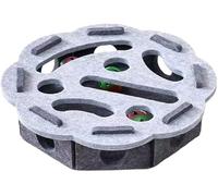 Sinyuyong Boîte d'enrichissement for Lime à Ongles for Chat, Jouet Puzzle interactif en Feutrine avec Clochette for la Chasse mentale et Labyrinthe en Feutrine(D)