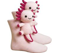 Sinyuyong Chaussettes tricotées 3D ludiques, coffret cadeau de 2 paires - Chaussettes fantaisie adorables avec des animaux, chaudes et douces(I)