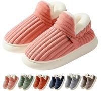 Sinyuyong Ensemble de chaussons confortables for couples, chaussons d'hiver chauds avec soutien ergonomique et semelle antidérapante for l'intérieur et l'extérieur(Pink,40/41)