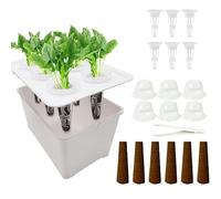 Sinyuyong Kit de démarrage de semis hydroponique - Kit de Germination for Jardin intérieur for laitue, Herbes et tomates, Installation Facile(White(2pcs))