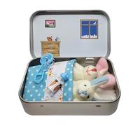 Sinyuyong Lapin de Pâques de Poche en boîte, Mini-Peluches Lapins en Peluche, Coffret de Jeu Portable, adorables Petits Lapins de Poche for Pâques(A)