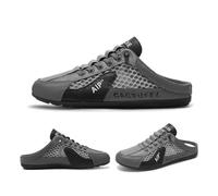 Sinyuyong Sandales décontractées à Enfiler for Homme - Maille légère et Respirante - Chaussures Mains Libres for Les Voyages, Les Courses et Le Travail(Green,47)