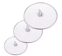 sinzau Couvercle Anti Projection, 3 Pièces de Protection Anti éclaboussures en Acier Inoxydable avec Poignée de Cuisine Pliable, Couvercle Anti éclaboussures de Casseroles Ø 25/29/33 cm