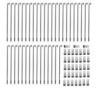 sinzau Lot de 38 rayons de vélo - En acier inoxydable - Avec mamelon de rayon - Argenté - 258-283 mm