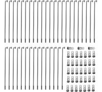 sinzau Lot de 38 rayons de vélo - En acier inoxydable - Avec mamelon de rayon - Argenté - 258-283 mm