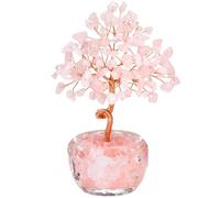SINZONeu® Arbre de Vie en Cristal Rose - Pierre Naturelle Lithothérapie pour Amour et Harmonie, Décor Feng Shui Bureau Cadeau Spirituel Femme