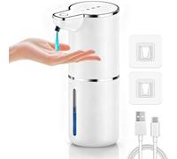 SINZONeu® Distributeur de Savon Automatique Mural 380ml - 4 Niveaux de Mousse, Recharge USB, IPX5, Capteur Infrarouge sans Contact pour Cuisine & Salle de Bain