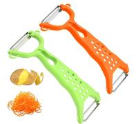SINZONeu® Râpe Légumes Double Face, Éplucheur Double Face Inox - 2-en-1 pour Épluchage et Julienne, Poignée Ergonomique Anti-dérapante
