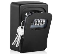 SINZUX Boîte à Clé Sécurisée Exterieur, Boite a Clefs Murale de avec Code à 4 Chiffres, Boitier Porte Clef de Stockage de Sécurité à 5 clés, pour L'école de Garage à Domicile Airbnb