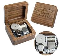 Sinzyo Howl's Moving Castle-Merry Go Round of Life Boîte à musique Vintage mécanisme en bois boîte à musique cadeau de Noël (Boîte en bois de noyer B)