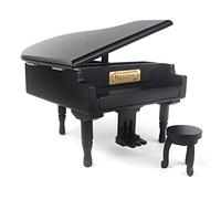 Sinzyo My Neighbor Totoro Boîte à Musique Noire en Forme de Piano avec Tabouret Cadeau d'anniversaire créatif pour la Saint - Valentin(Piano Noir)