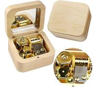 Sinzyo When You Wish Upon a Star Boîte à Musique Vintage mécanisme en Bois boîte à Musique Cadeau de Noël (Bois d'érable Musical Note)