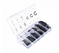 SIO Assortiment Circlips Extérieurs DIN 6799 300 Pièces - Anneaux Seeger RA pour Arbres - Clips de Sécurité en Acier - Jeu Circlips pour Auto Atelier Industrie Réparation