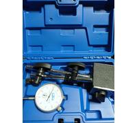 SIO Montre de comparaison avec support magnétique professionnel - Mesure précise 0,01 mm, base magnétique réglable et montre de haute précision pour usinage et industrie