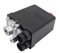 SIO Pressostat pour compresseur d'air 220 V 1/4" Régulateur de pression 3-12 bar avec interrupteur automatique ON/OFF pour compresseurs d'air - 1 voie
