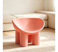 SIONDSTS Chaises Longues créatives à siège Unique, tabourets à Pied d'éléphant, Tabouret de Loisir Moderne avec Dossier, chaises d'appoint Simples pour Salons, Chambres,Rose,M