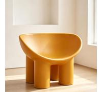 SIONDSTS Chaises Longues créatives à siège Unique, tabourets à Pied d'éléphant, Tabouret de Loisir Moderne avec Dossier, chaises d'appoint Simples pour Salons, Chambres,Jaune,L