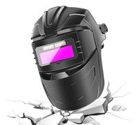 Sionhiuo Assombrissement Automatique Cagoule de Soudage,Anti-Éblouissement Écran Facial de Soudage | Visière Large Gamme Anti-Buée Réglable pour Bricolage Réparation Auto