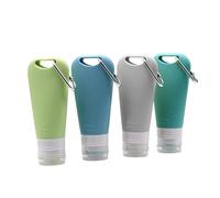 Sionhiuo Bouteilles de Distributeur de shampooing, récipient de Nourriture pour Chiens de Voyage | Conteneur de Nourriture pour Chiens en Silicone | Accessoires pour Animaux de Compagnie de 90 ML,