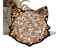 Sionhiuo Casse-Tête de Chat | 135 Pièces en Forme De - Puzzle en Bois Chat | pour pour Noël Thanksgiving Vacances d'hiver Fête École Famille Et Activités