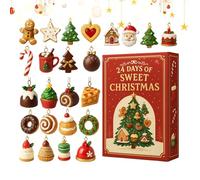 Sionhiuo Compte à Rebours de Noël | Décorations De Pendentifs Dessert Plats 2D - 24 Jours Compte à Rebours jusqu'à Noël - Pour Maison Salon Chambre École Fête Célébration Hiver Rassemblement