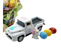 Sionhiuo Décoration de Plateau à étages de Printemps | Petit modèle de Camion de Style Fermier avec des œufs et Un Lapin,Décoration de Printemps pour Camion - pour Table, dortoir, Salon, Cuisine,