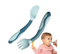 Sionhiuo Ensemble De Couverts Pour Bébé, Cuillère Premier Âge, Set Manger Ergonomique Premiers Repas Garçons Filles Sevrage Nourriture Solide Garderie