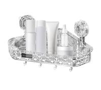 Sionhiuo Étagère d'aspiration de salle de bain, aspiration d'organisateur de douche, Support de Rangement pour Douche Triangle, Panier de rangement d'étagère murale de douche sans perçage pour