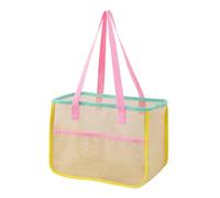 Sionhiuo Grand Sac De Plage En Filet,Sacs de Plage en Maille pour Femmes - Pochette Étanche Au Sable Et Organisation Pour Serviettes, Jouets, Bouteilles Et Courses