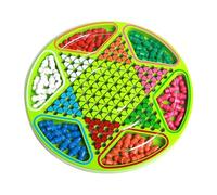 Sionhiuo Jeu De Société De Dames Pour - Jouets En Bois De Forme Hexagonale Pour Bureau | Jeu D'Échecs En Bois Avec Des Perles Colorées | Pour Famille Rassemblement Activité Sociale Voyage École Maison
