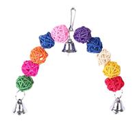 Sionhiuo Jouet à mâcher pour oiseaux, corde de cloche pour cage à oiseaux, jouet à mâcher pour perroquet, avec clochette, accessoire de cage à oiseaux coloré sûr pour perroquets