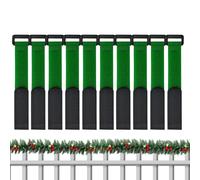 Sionhiuo Lot de 10 Rubans pour guirlandes de Noël - Supports de Couronne réglables - Sangles de câble Flexibles pour Balustrade - pour extérieur, Jardin, Branches de Vertes, Porte