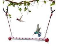 Sionhiuo Mangeoire pour Oiseaux-Mouches | Tube de Mangeoire pour Colibris | Coupes Rouges Horizontales pour Boire Et Nourrir Les Colibris pour Balcon Branche Jardin Fenêtre Arrière-Cour