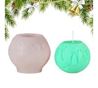 Sionhiuo Moule à bougie boule de Noël, moule à boule de Noël | Moules de Noël boule - Moule de fabrication de bougies faites à la main, moules à savon en Silicone, moule en Silicone pour la