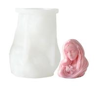Sionhiuo Moules À Pour La Fabrication De Bougies | Réutilisable 3D Jésus Marie | Moule Pour Décorations Maison En Plâtre - Pour Vacances Anniversaire Noël Résine Savon Argile Béton Adultes Débutants