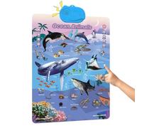 Sionhiuo Poster de l'alphabet | Avec son interactif matériel d'apprentissage amusant - Décoration pour salle de classe préscolaire - pour la maison, la salle de classe, l'école, le temps familial