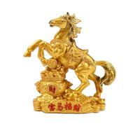 Sionhiuo Sculpture de cheval - 2026 Résine Décoration d'art chinois, Année du Cheval Figurine de collection | Pour chambre à coucher, lieu de travail, bibliothèque, armoire, cheminée et fête de