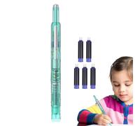 Sionhiuo Stylo Plume Rétractable - Instrument d'Écriture avec 5 Cartouches d'Encre - 0.38mm Pointe Fine Outil De Calligraphie Fournitures De Bureau Pour Esquisse Prise De Notes Rédaction Et Journal