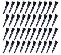 SIOPPKIK 40 Pièces Pinces à Cheveux,1,7 Pouce Noir Pinces à Bec de Canard Pinces à Cheveux Barber Pinces à Cheveux Alligator Curl avec Trous pour Clips de Coiffure en Métal Femmes Filles