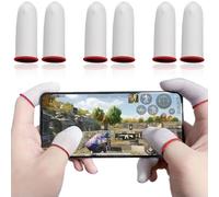 SIOPPKIK 6PCS Finger Sleeve Manchon De Doigt Pour Écran Tactile Compatibles Avec Les Téléphones De Jeu, Gants Ultra Sensibles Ensemble De Doigts Anti-Transpiration Ultra-Mince Respirant
