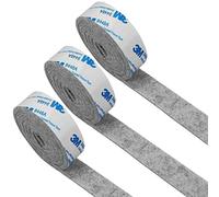 SIOPPKIK Feutrine Autocollante Meuble, Feutrine Adhesive 3 Rouleaux（100 * 2cm） Découpe Libre de Toute Taille ou Forme Feutre Patin Antiderapant pour Protection Pied de Table Chaise Canape，Gris