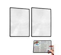 SIOPPKIK Loupes de Cartes 3X (300%) Feuilles de Loupe Fresnel Loupe de Page pour Personnes Agées Vieux Père Mère Lecture de Petits Livres Imprimés et Cartes(2 Pièces, 4.70"x7")