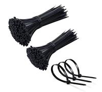 SIOPPKIK Serre-cables électriques 100mm x 1.9 mm+150 mmx 1.9mm, Attache Cable, Serre Cables en plastique, Colliers Serre-Cable, Noir, Lot de 100 Pièces, élargir et Allonger