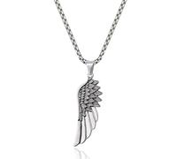 Siopue Collier ailes d'ange pour homme et femme - Collier ange gardien pour meilleur ami chrétien religieux cadeau d'anniversaire de Noël pour petit ami, fils, frère